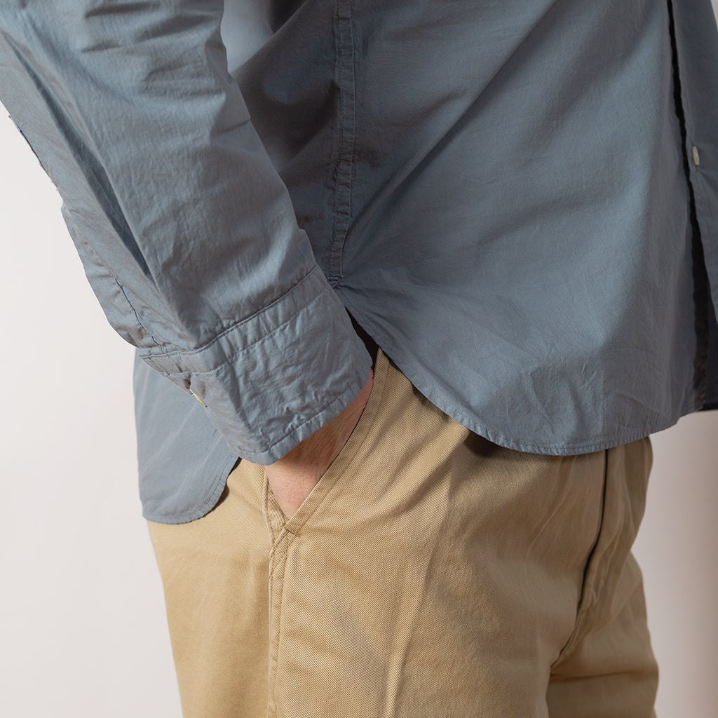 Broadcloth Regular Collar Shirt - Sax