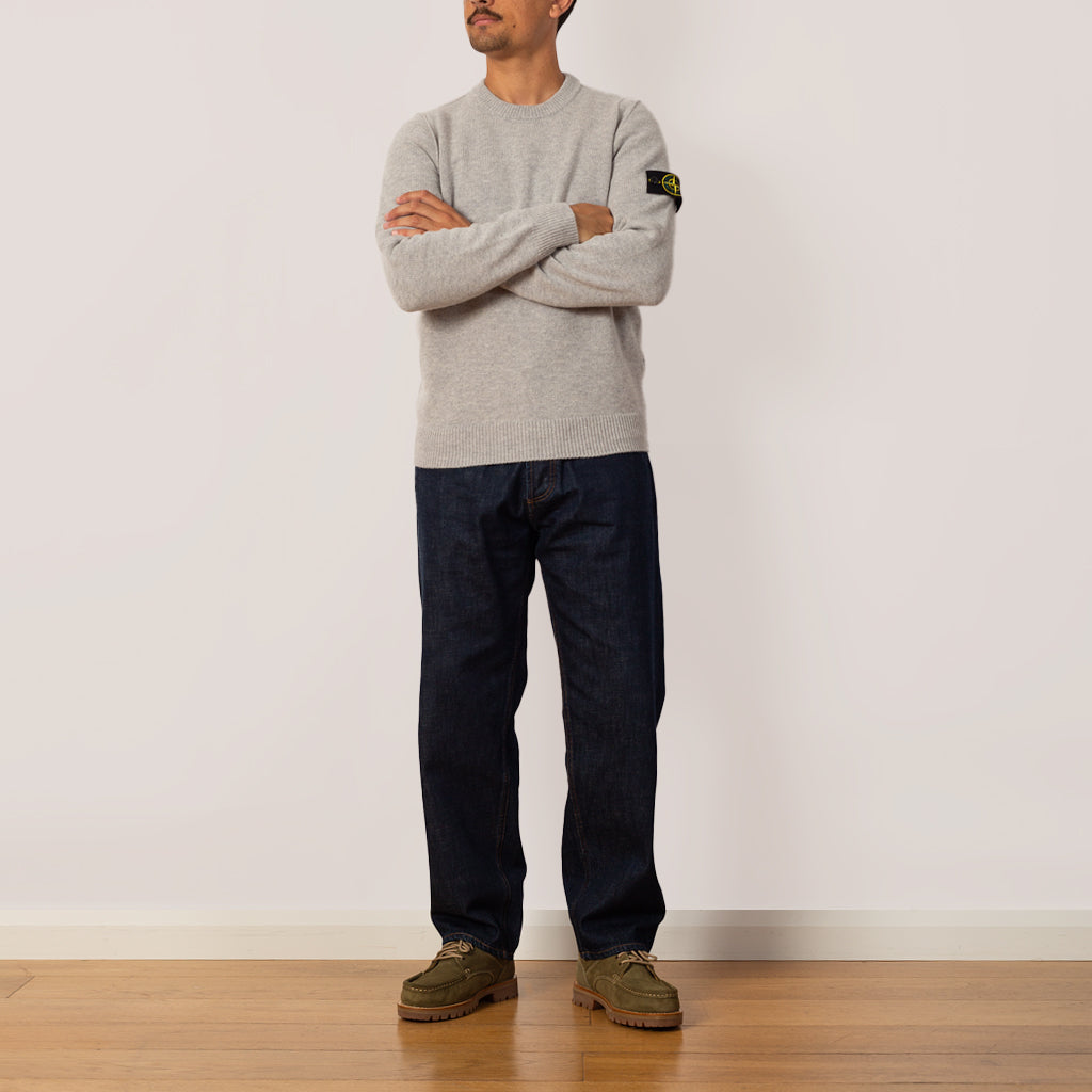 Lambswool Crew Knit - Polvere Melange - V0M64