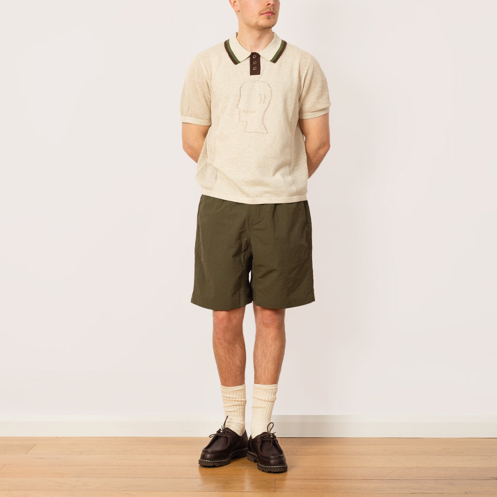 Logo Head Pointelle Polo - Natural
