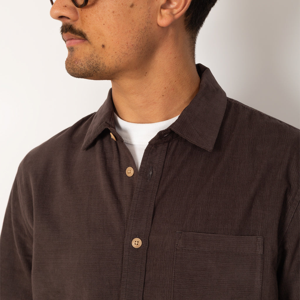 Direction Baby Cord Shirt - Black Grape