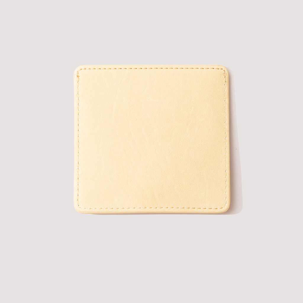 Leather Card Case - Beige