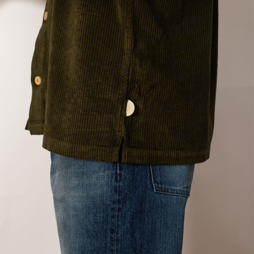 Patch Overshirt - Olive Chunky Cord