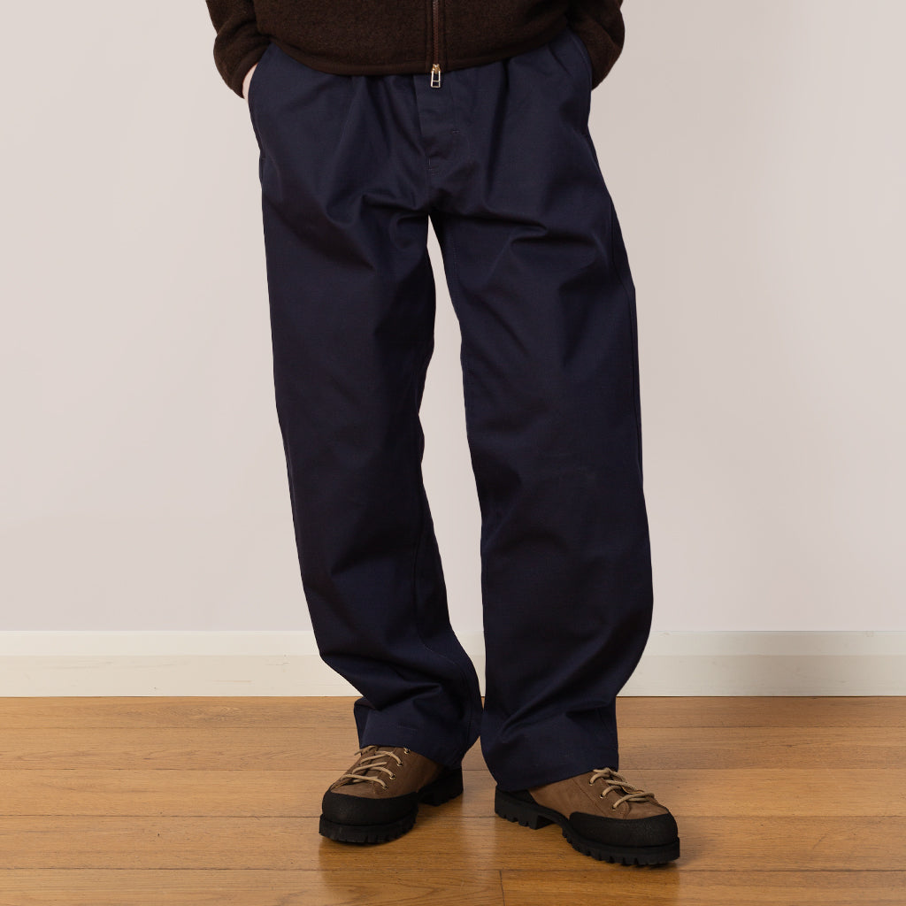 Pleat Trouser - Navy - V002A