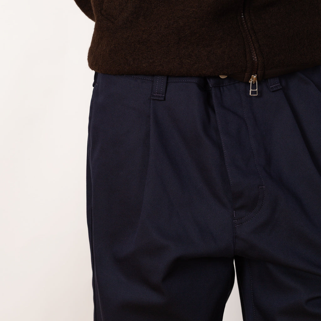 Pleat Trouser - Navy - V002A