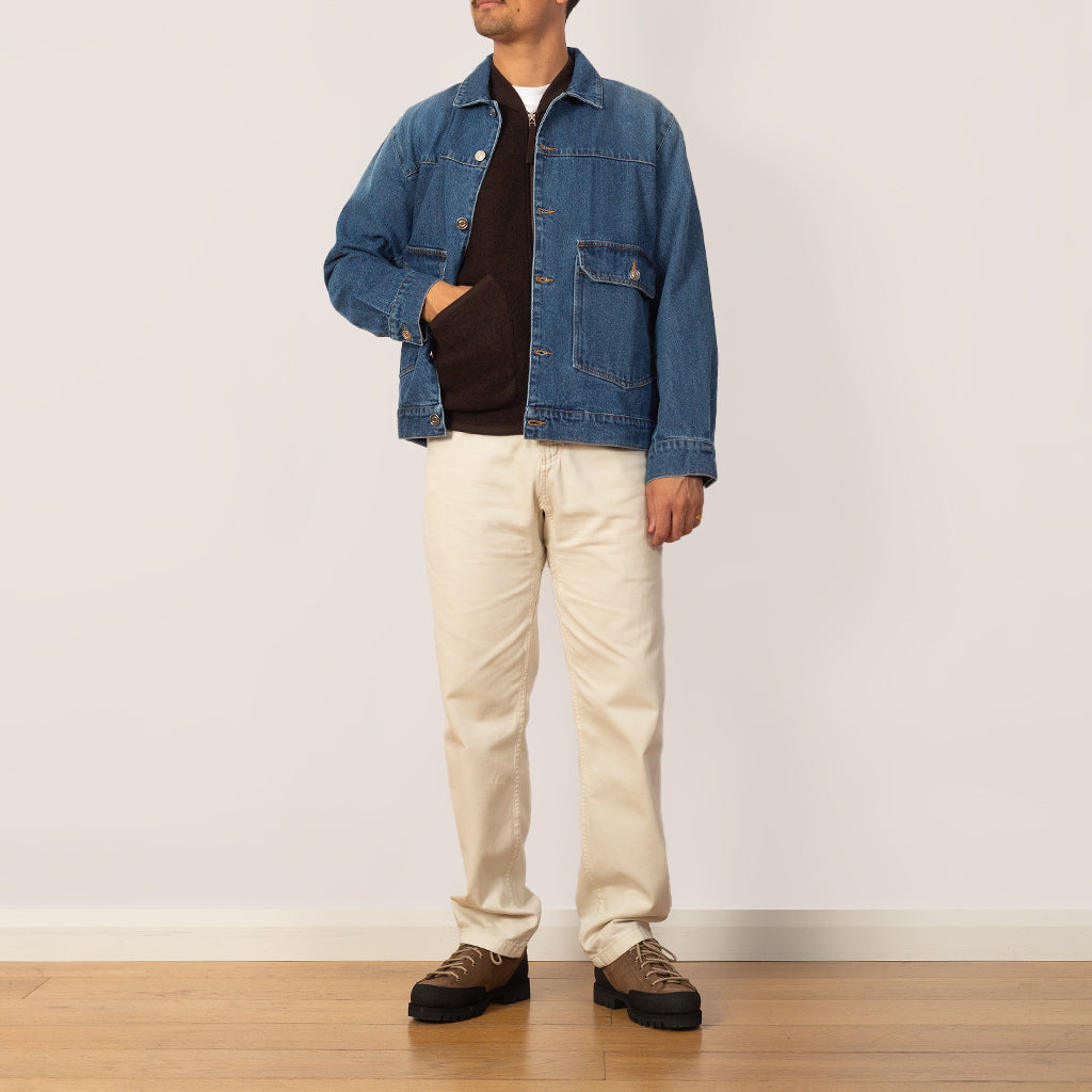 Wool Fleece Zip Waistcoat - Brown