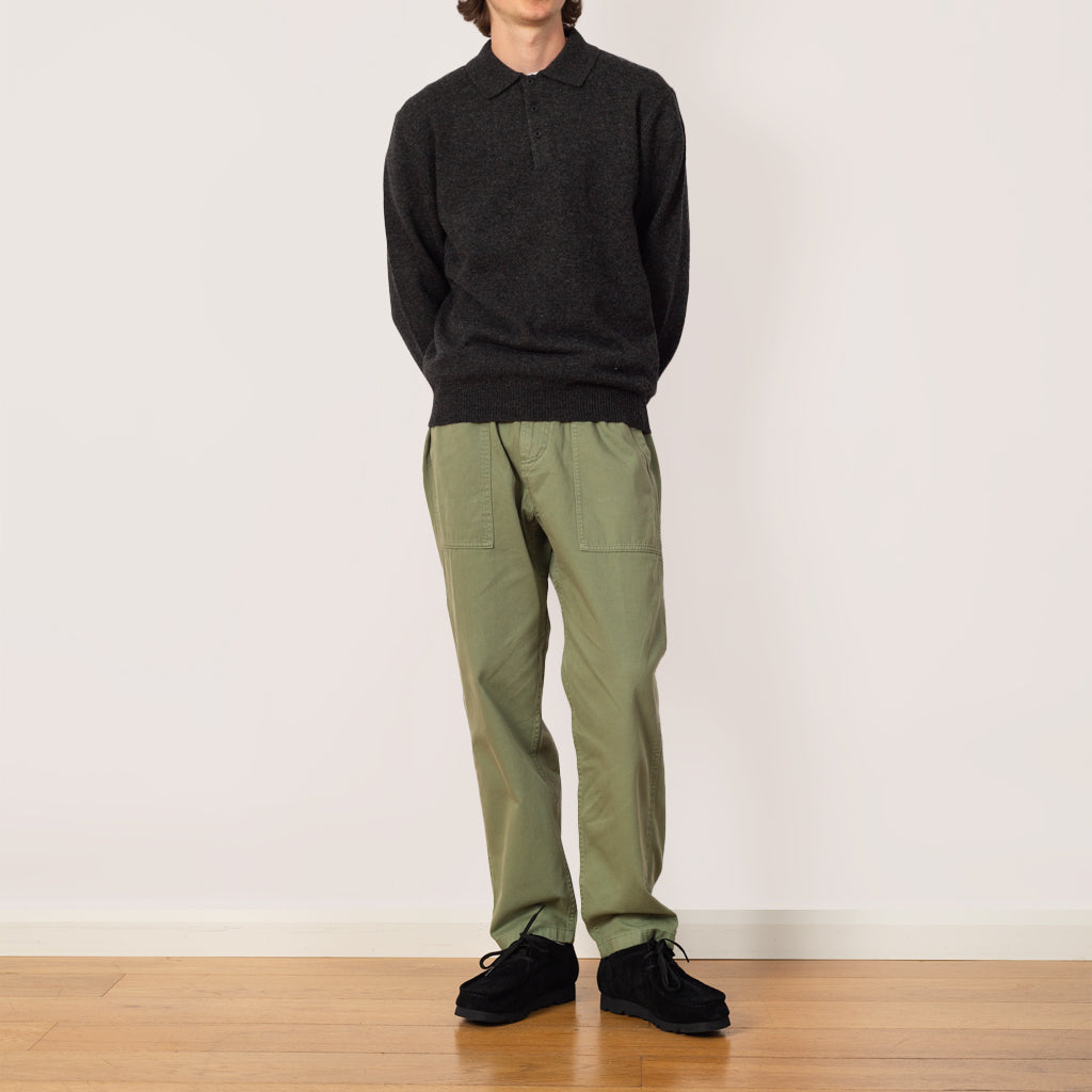 Knit Polo 9G - Charcoal