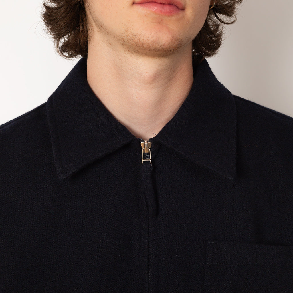 Rose Bowl Jacket - Navy Soft Recycled Wool