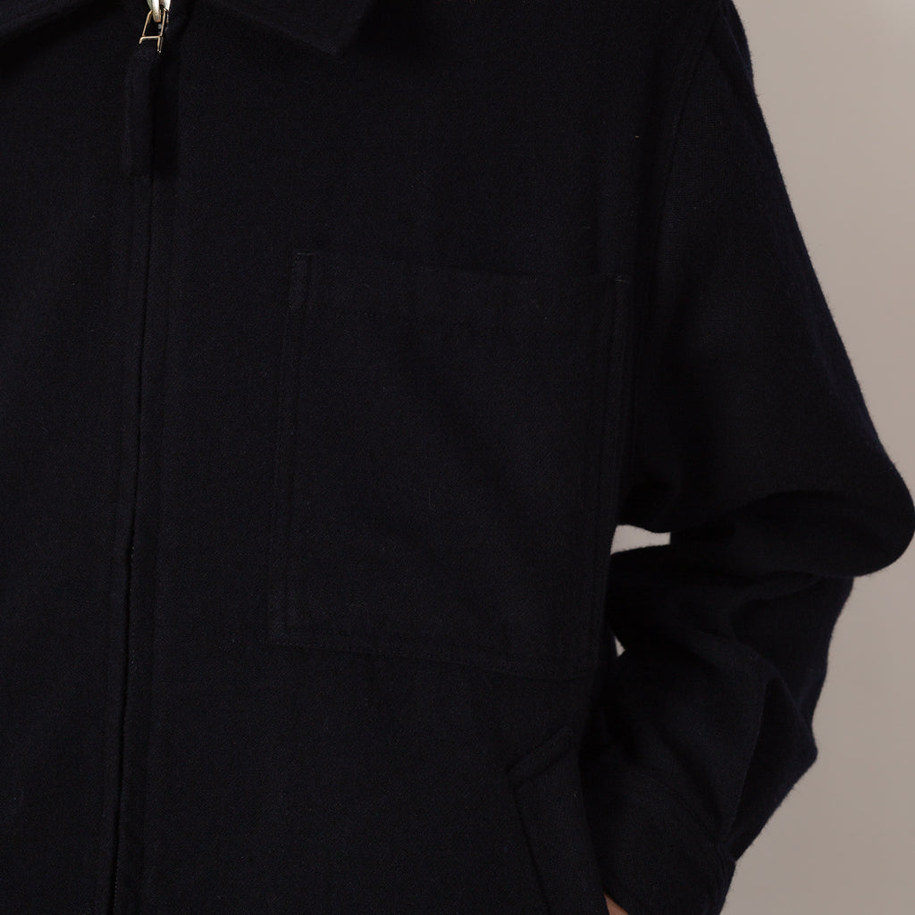 Rose Bowl Jacket - Navy Soft Recycled Wool