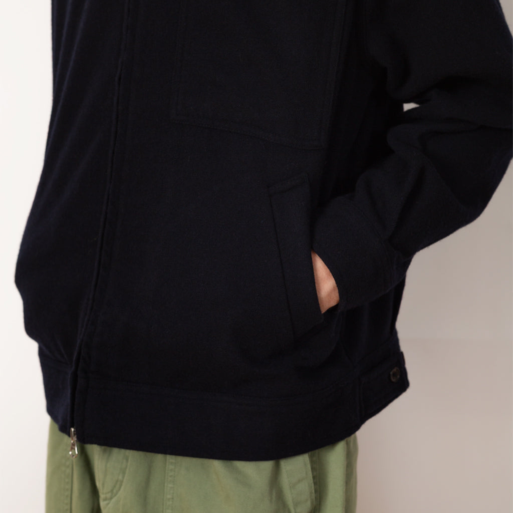 Rose Bowl Jacket - Navy Soft Recycled Wool