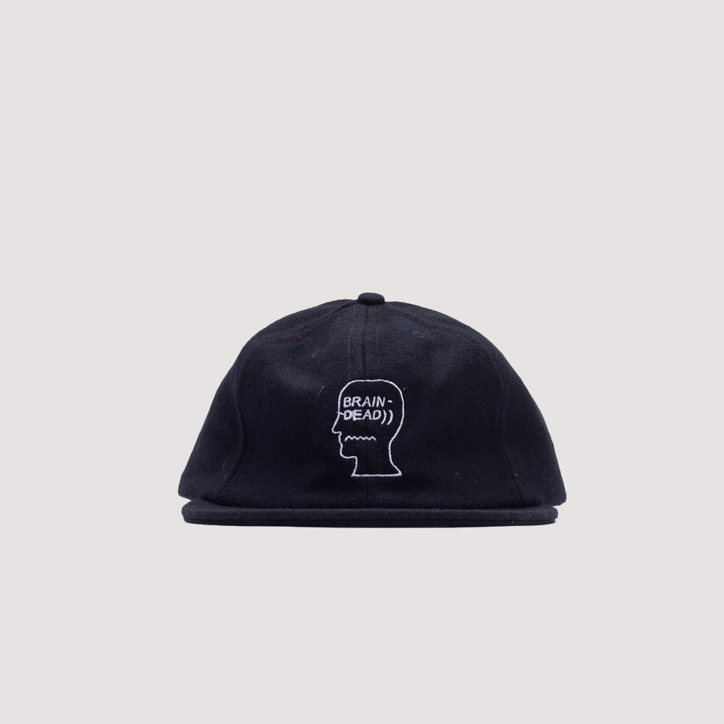 FLANNEL CLASSIC LOGOHEAD 6 PANEL HAT - Black