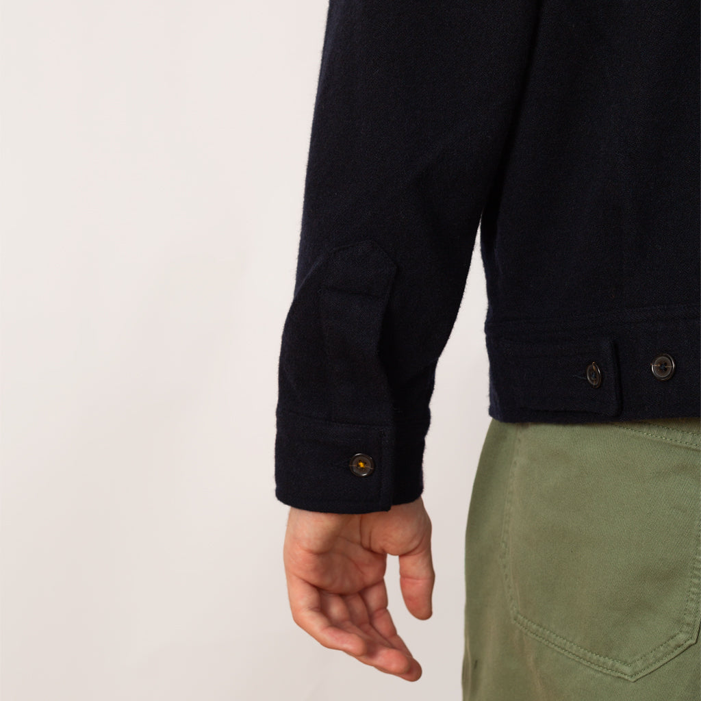 Rose Bowl Jacket - Navy Soft Recycled Wool