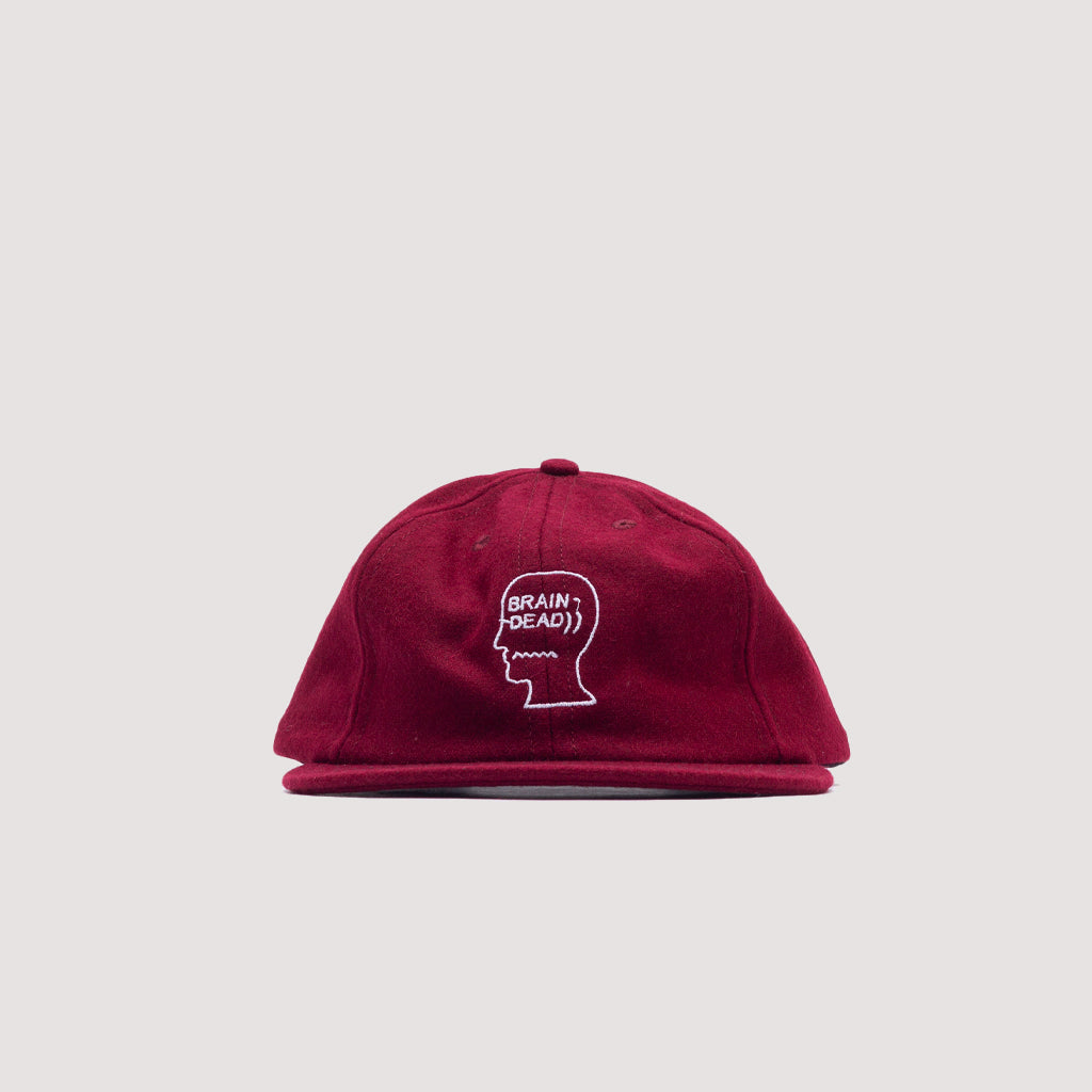 FLANNEL CLASSIC LOGOHEAD 6 PANEL HAT - Burgundy