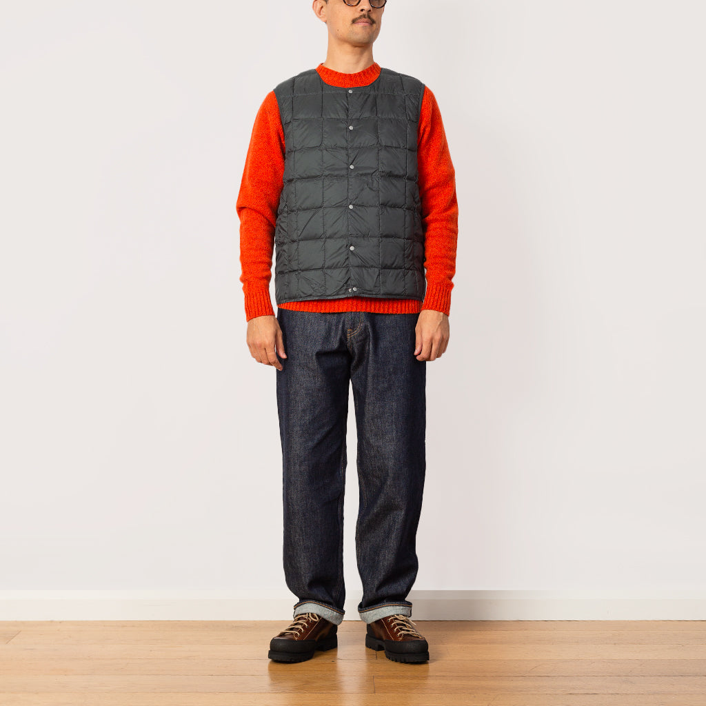 Crew Neck Vest - Charcoal