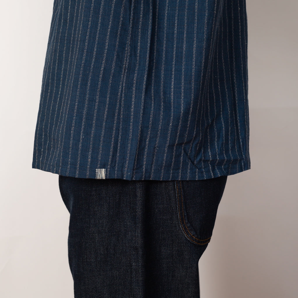 Keesey Shirt Stripes L/S - Navy