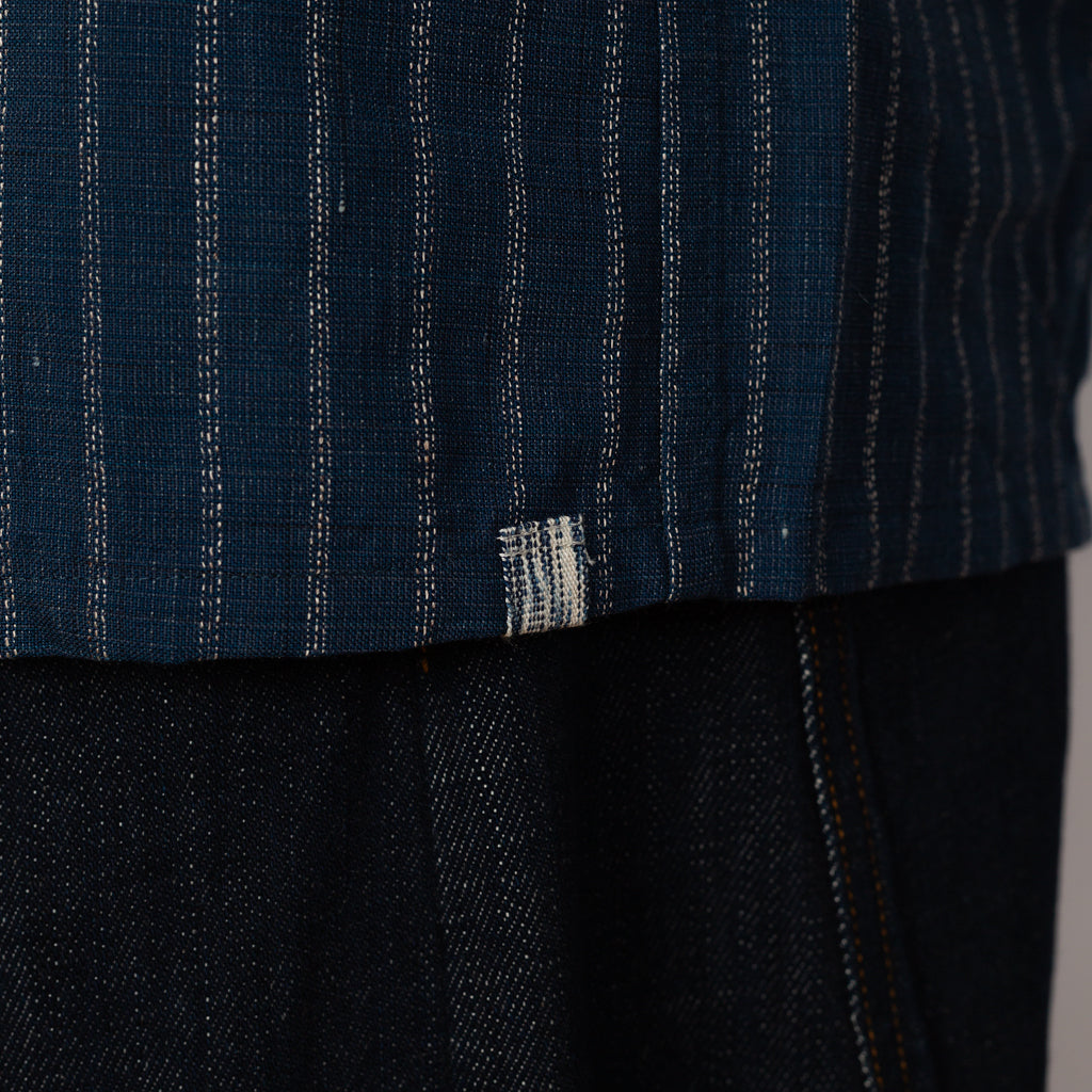 Keesey Shirt Stripes L/S - Navy