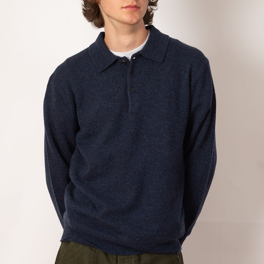 Knit Polo 9G - Navy