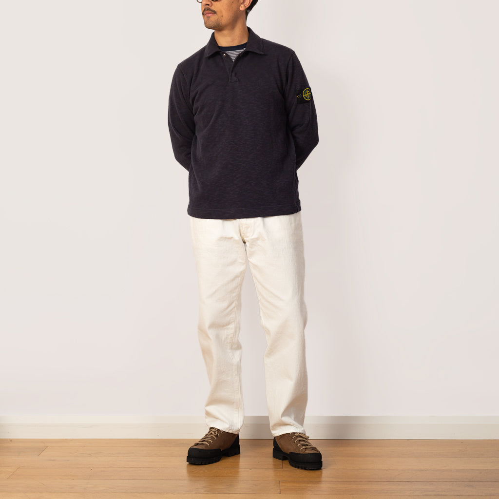 One Button Polo - Ink - V0026