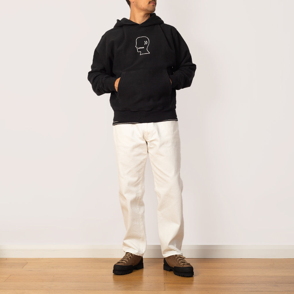 BRAIN DEAD LOGO HEAD HOODIE - Black