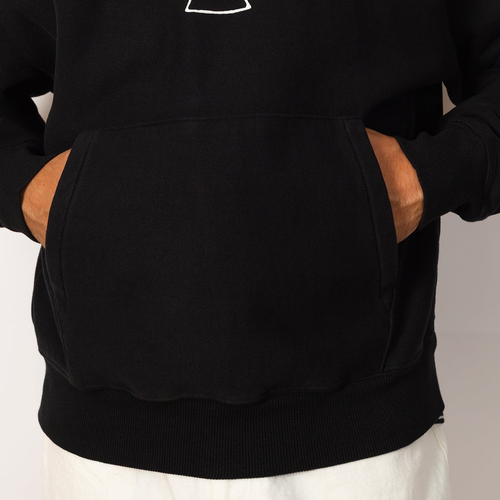 BRAIN DEAD LOGO HEAD HOODIE - Black