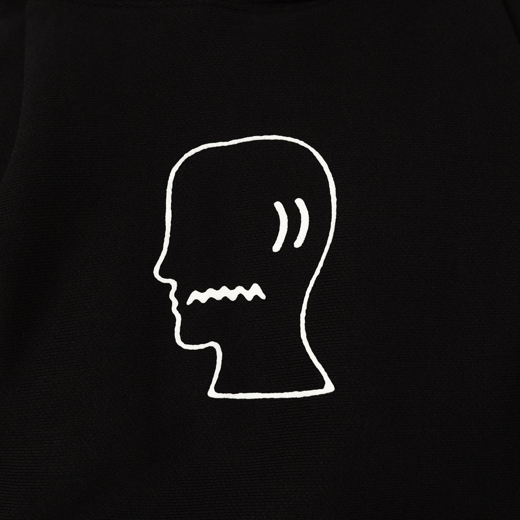 BRAIN DEAD LOGO HEAD HOODIE - Black