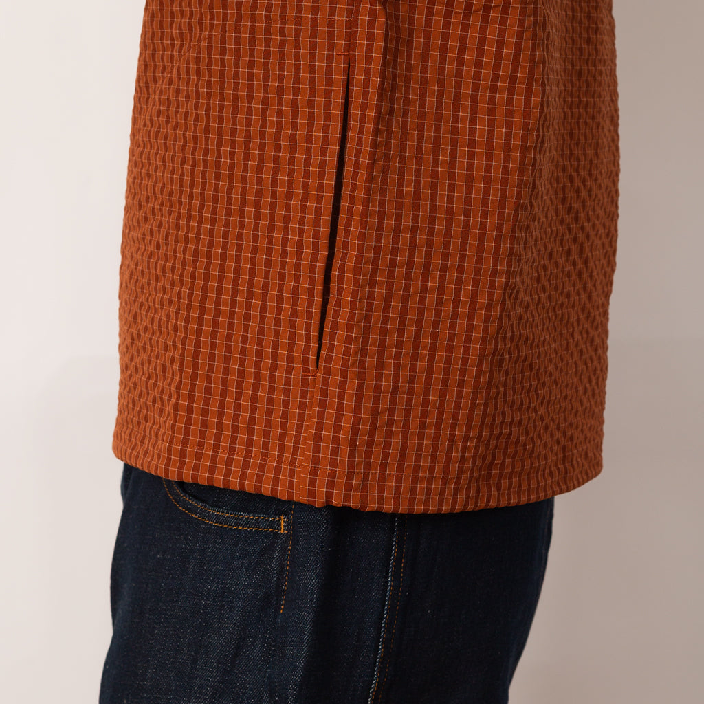Northside Plaid Hooded Jacket - Brick