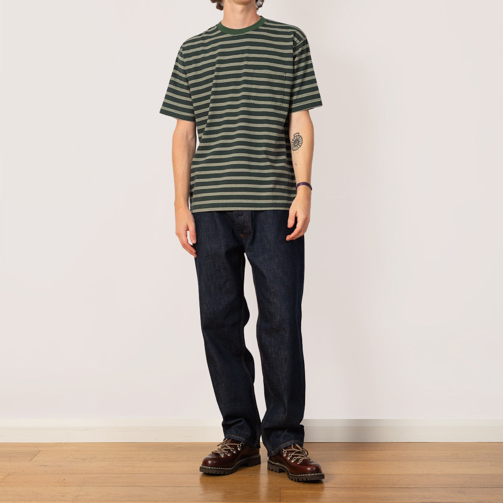 Pocket Tee Pin Stripe - Green