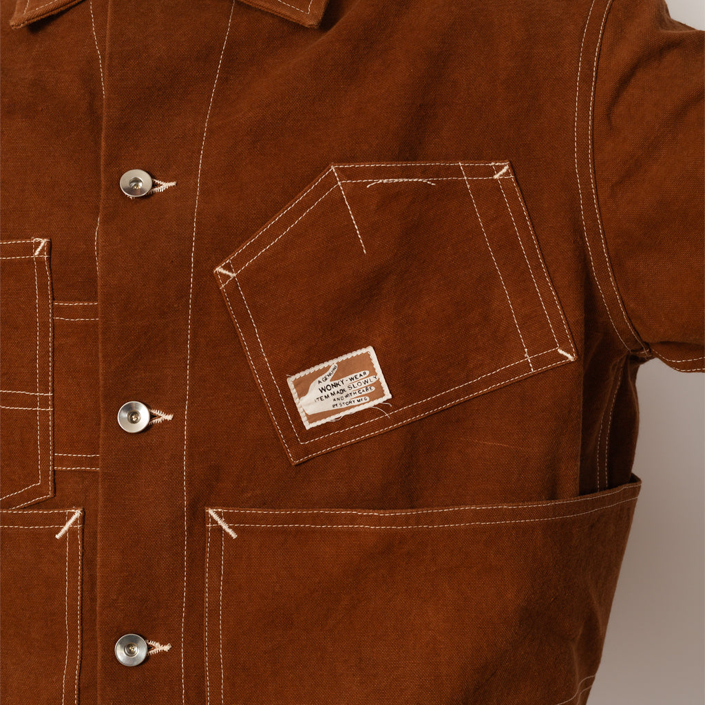 Station Jacket - Brown Wonky Wear