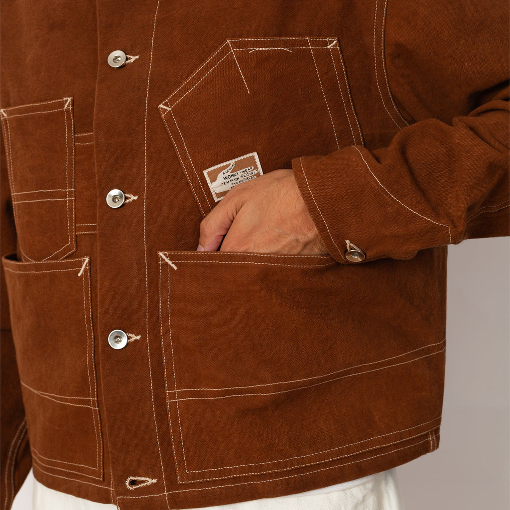 Station Jacket - Brown Wonky Wear