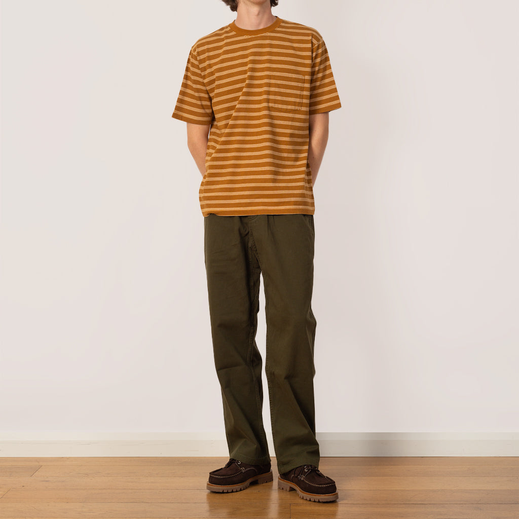 Pocket Tee Pin Stripe - Light Brown