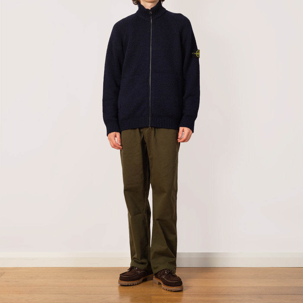 Full Zip Knit - Navy - V0020