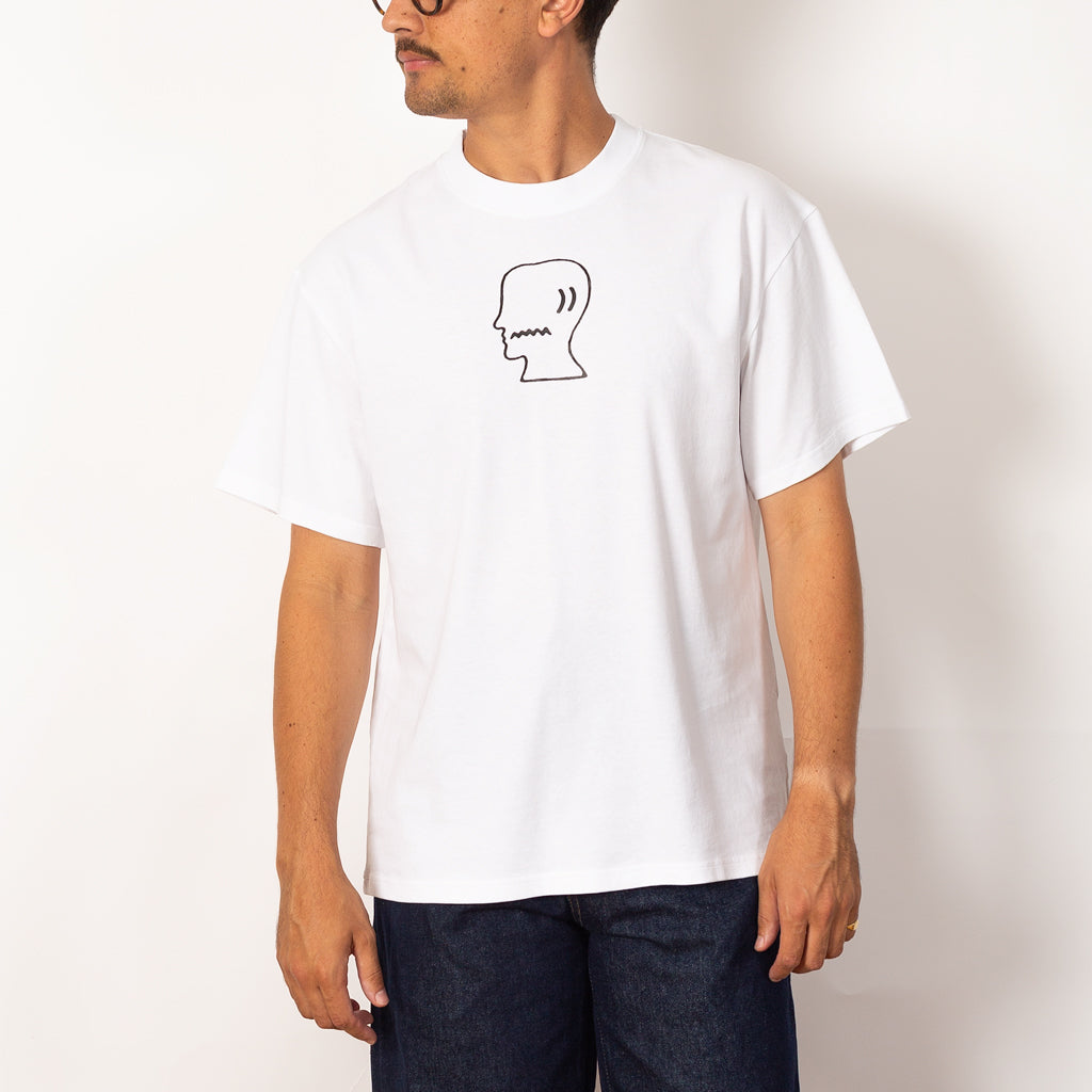 BRAIN DEAD LOGO HEAD T-SHIRT - White