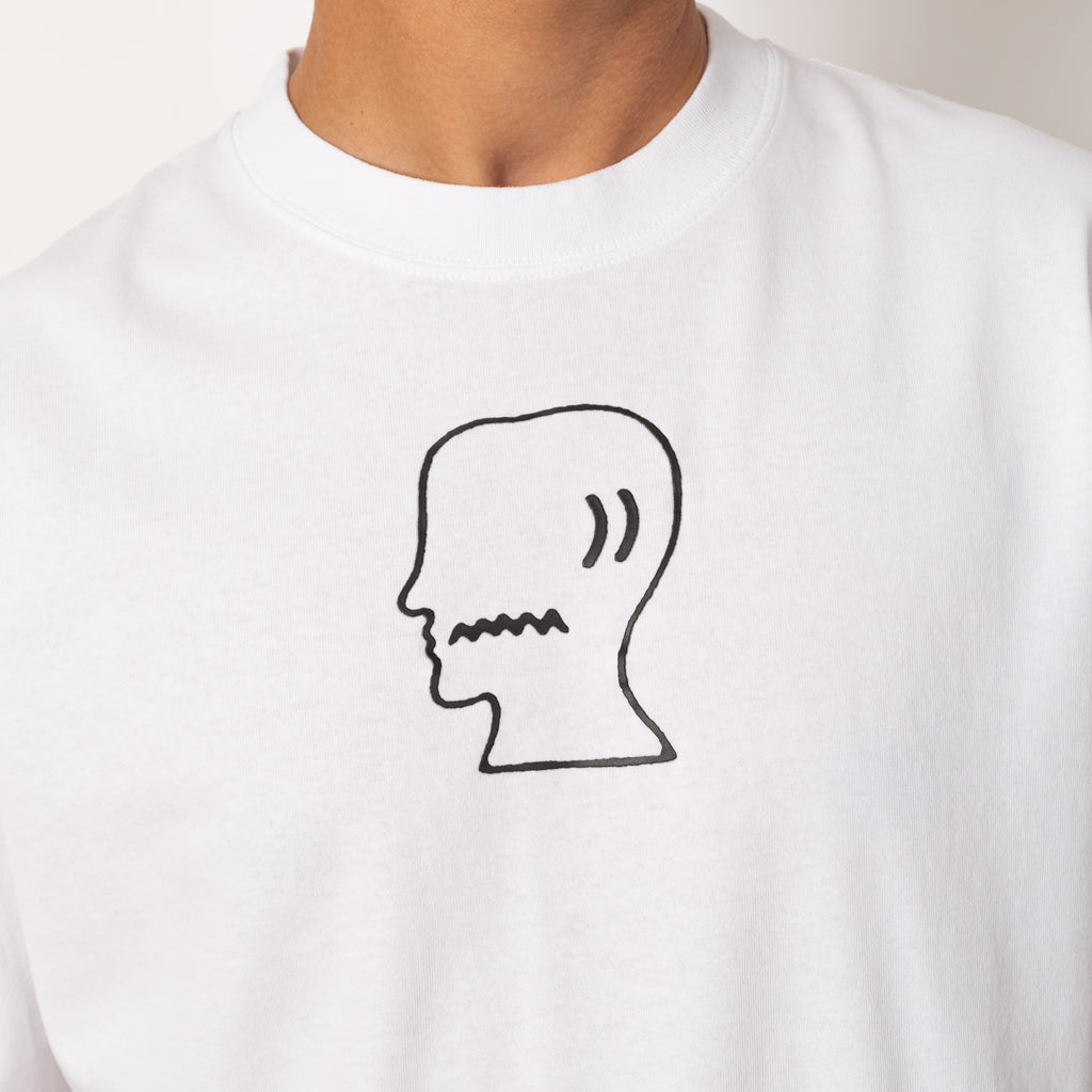 BRAIN DEAD LOGO HEAD T-SHIRT - White