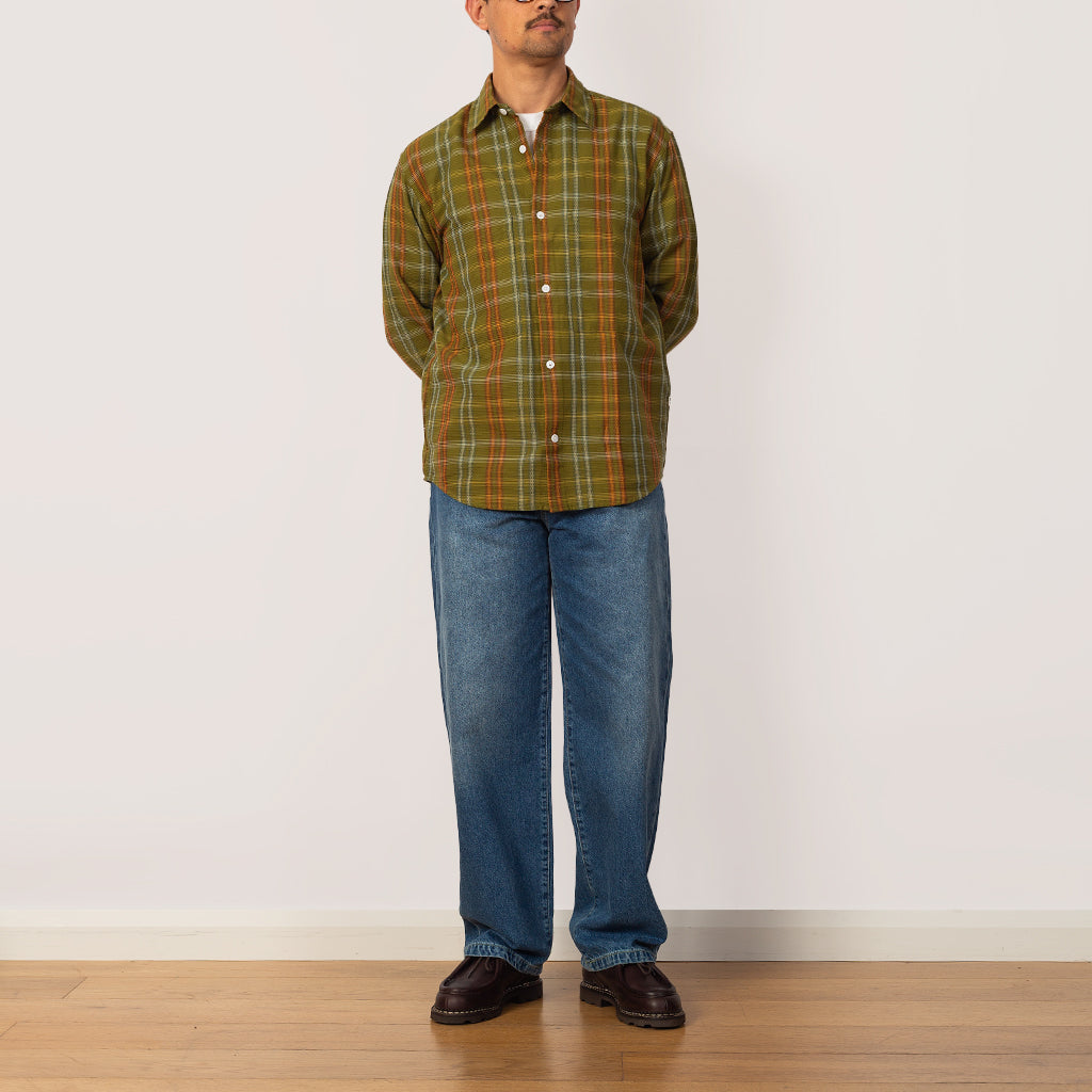 Freddy Pocket Shirt 50011 - Green Check 734