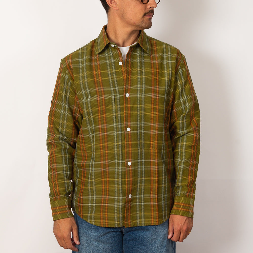 Freddy Pocket Shirt 50011 - Green Check 734