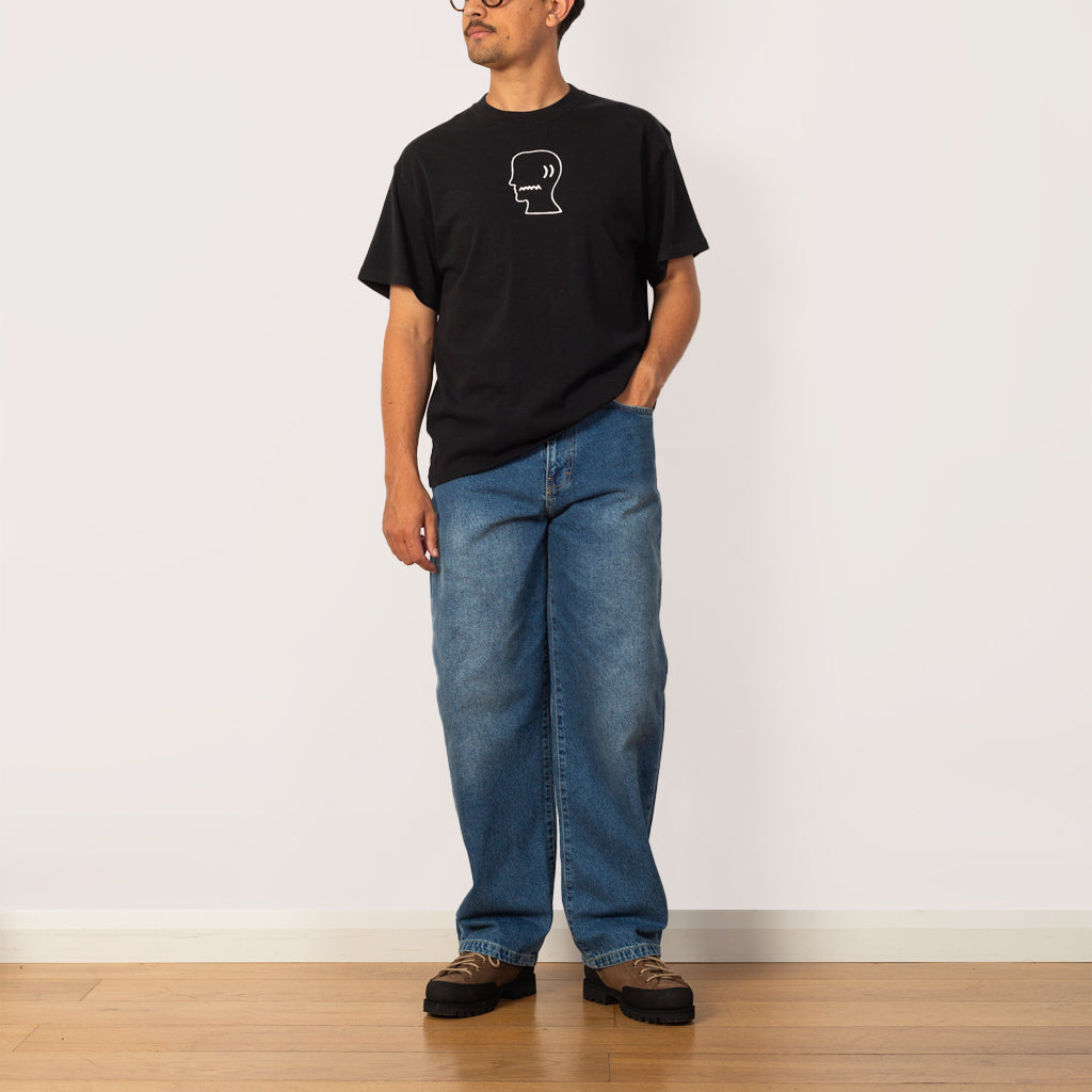 BRAIN DEAD LOGO HEAD T-SHIRT - Black