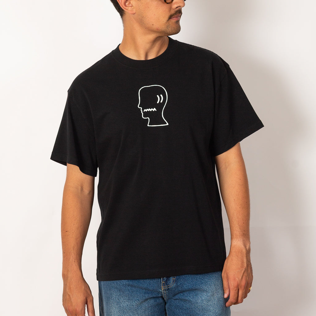 BRAIN DEAD LOGO HEAD T-SHIRT - Black