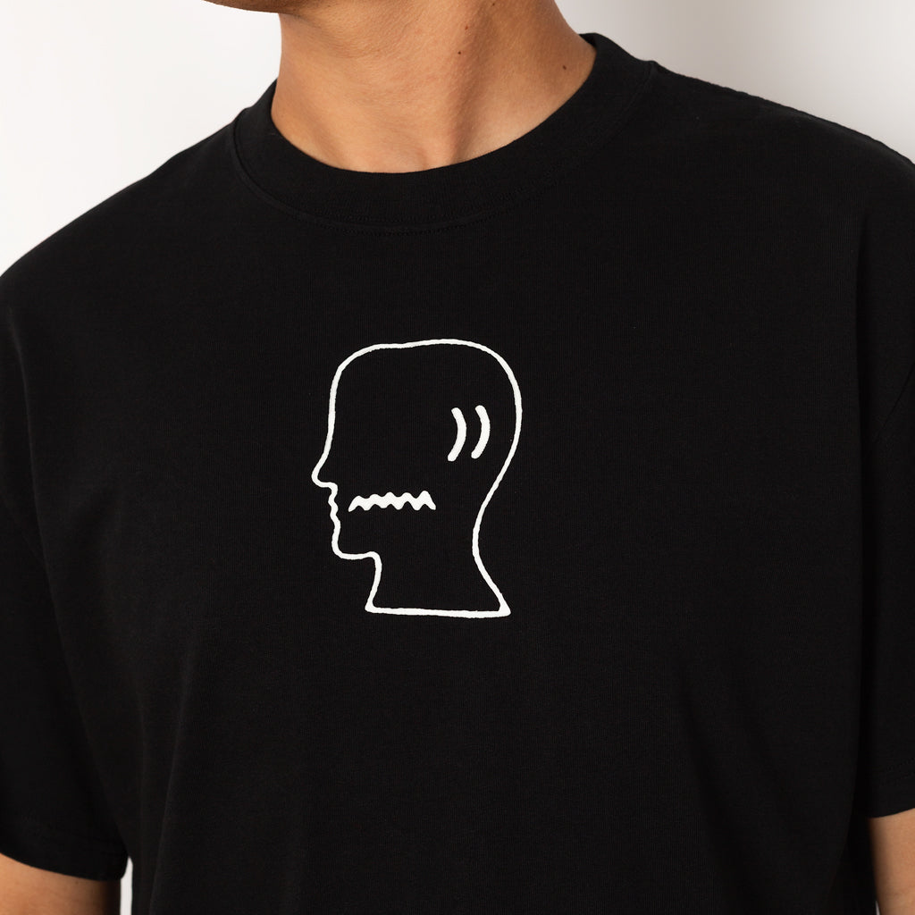 BRAIN DEAD LOGO HEAD T-SHIRT - Black