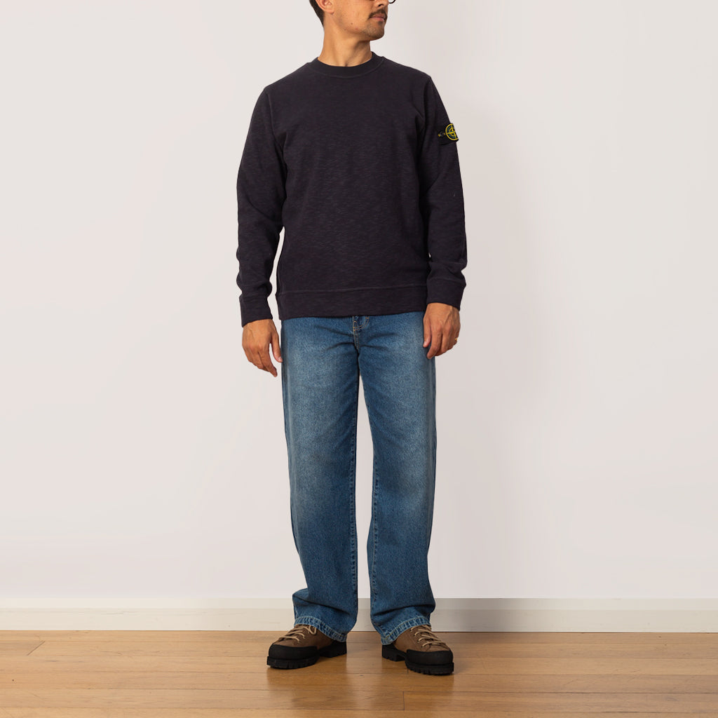 Crew Neck Slub - Ink - V0026
