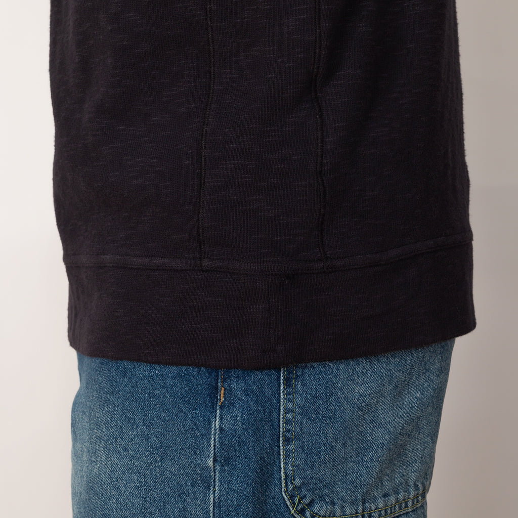 Crew Neck Slub - Ink - V0026