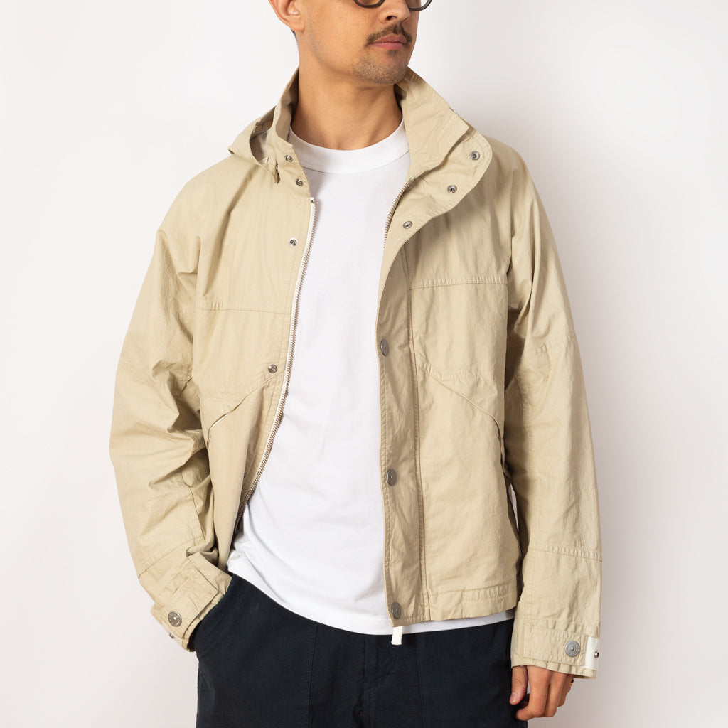 Plated Linen Jacket - Ecru (V0091)