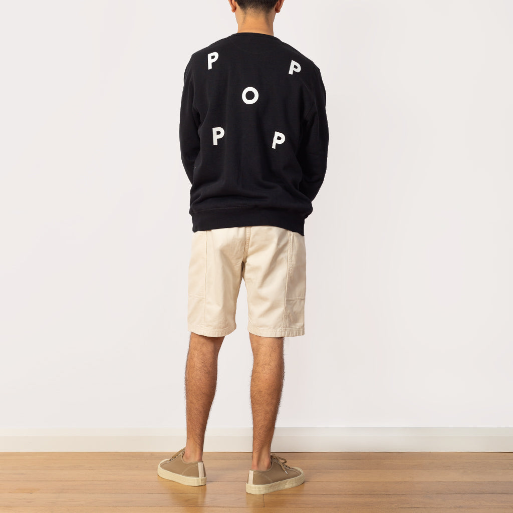 Pop Logo Crewneck Sweatshirt - Black