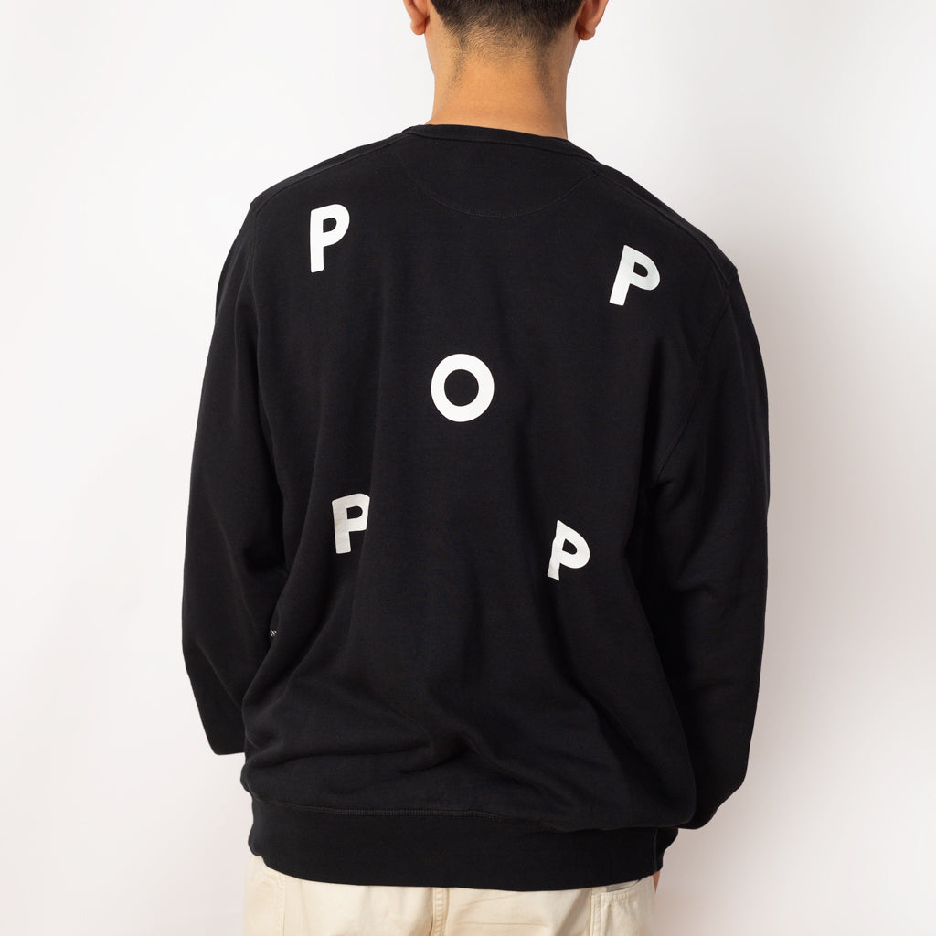 Pop Logo Crewneck Sweatshirt - Black