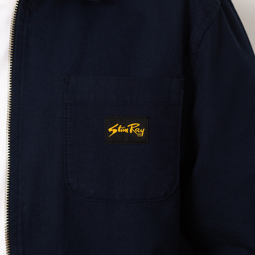 Zip Shirt - Navy Bedford