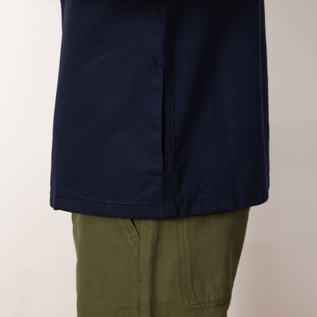 Zip Shirt - Navy Bedford