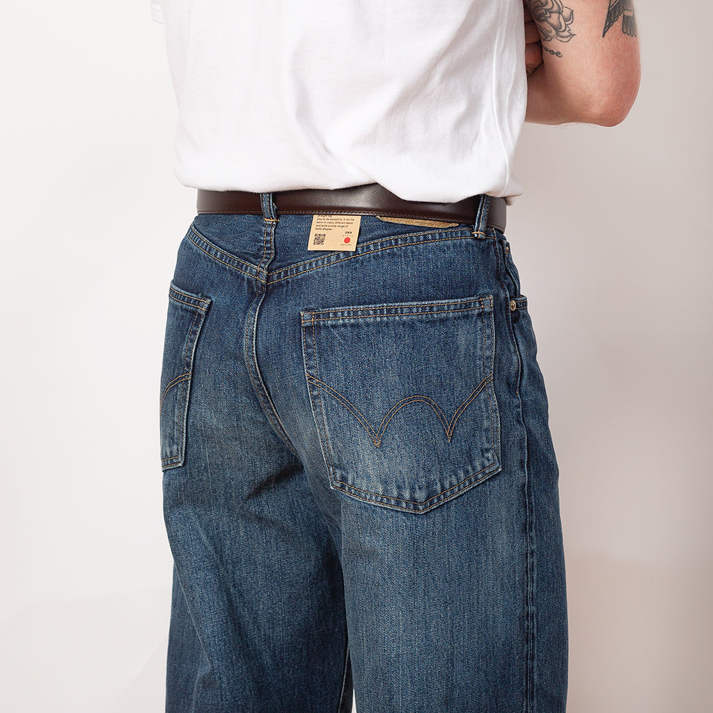 Wide Pant Kurabo 14OZ - Recycle Denim Red Selvage Blue Used