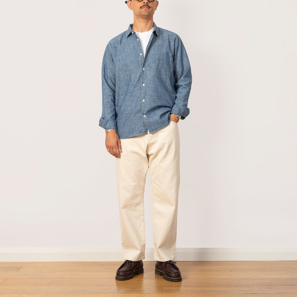 Curtis Light Chambray Shirt - Light Indigo