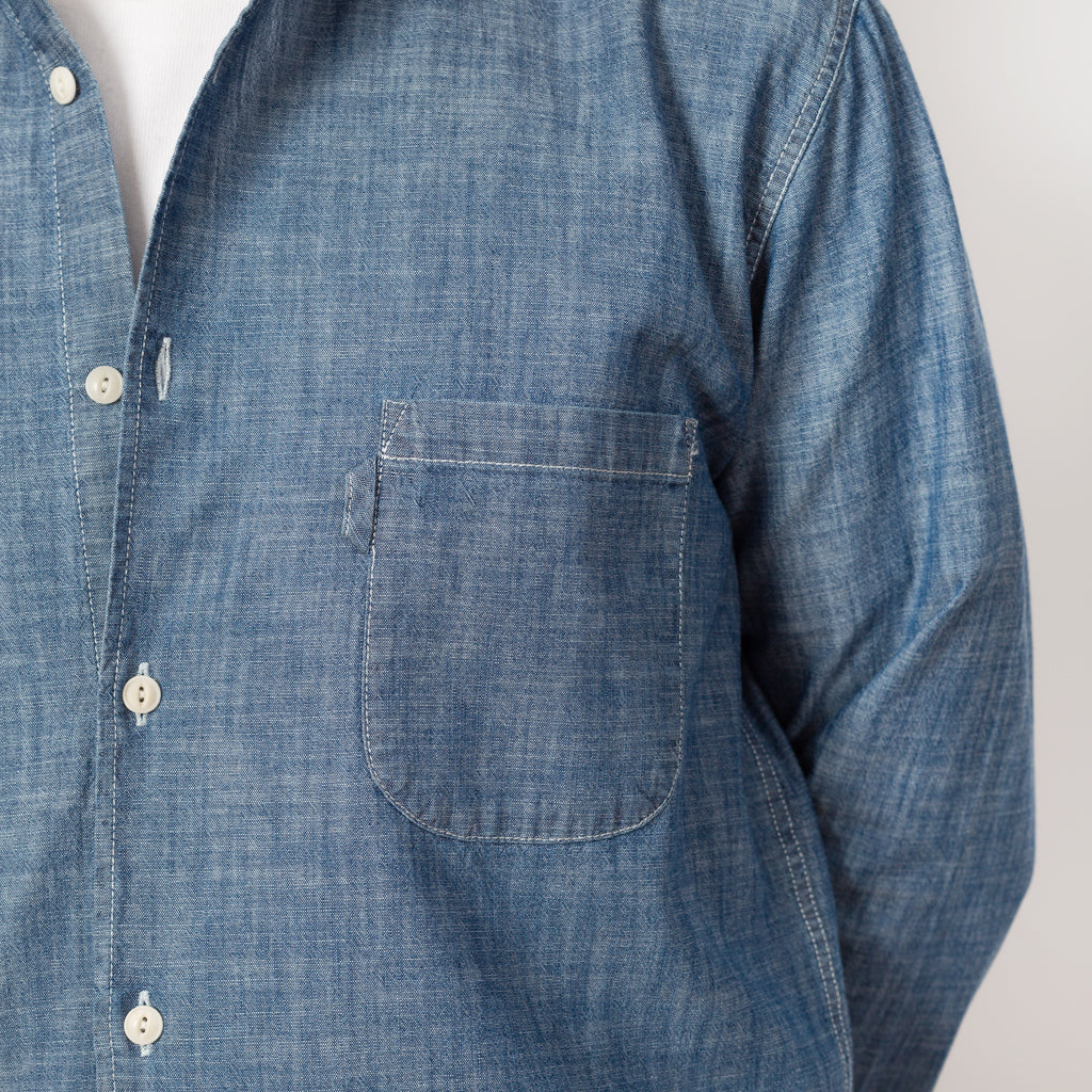 Curtis Light Chambray Shirt - Light Indigo