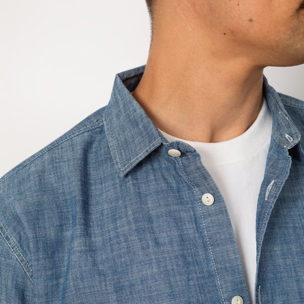 Curtis Light Chambray Shirt - Light Indigo