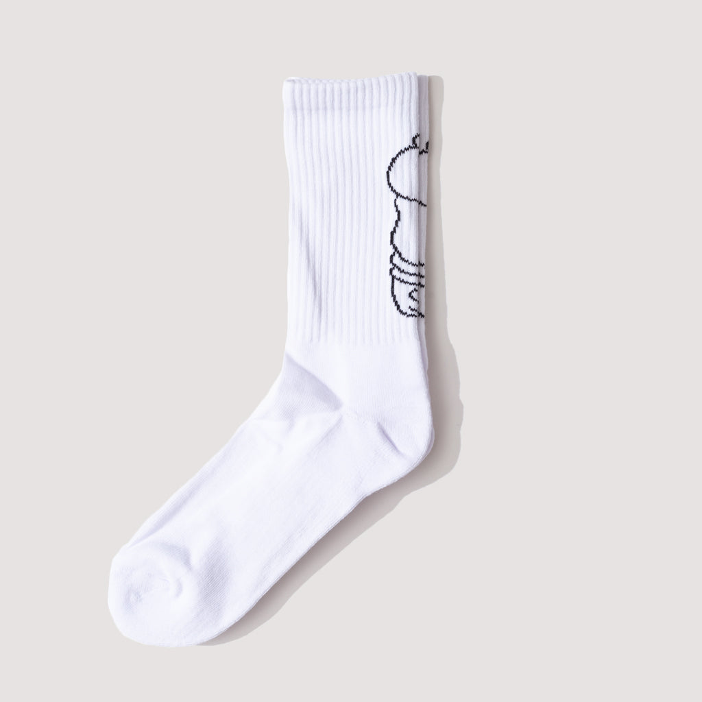Salt + Pepper Socks - White