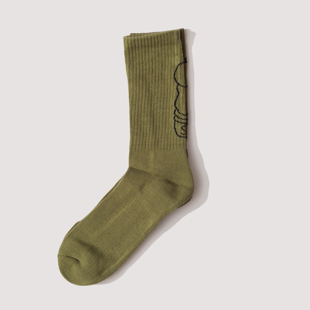 Salt + Pepper Socks - Olive
